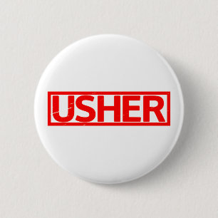 Chapa Redonda De 5 Cm Sello Usher