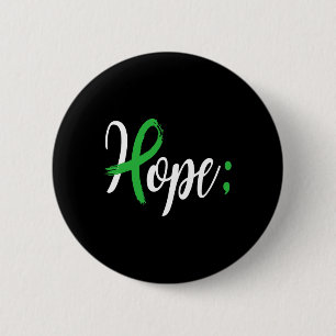 Chapa Redonda De 5 Cm Semicolón Apoyo Mes De Sensibilización Sobre La Sa