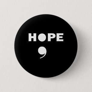 Chapa Redonda De 5 Cm Semicolón Sensibilización Sobre El Suicidio Para U