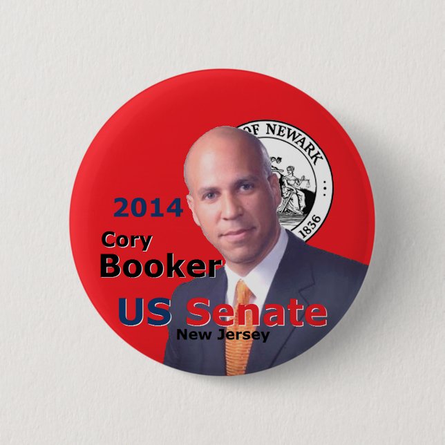 Chapa Redonda De 5 Cm Senado 2014 del Booker (Anverso)