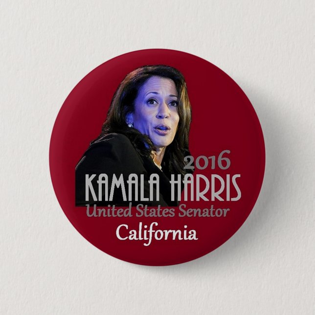 Chapa Redonda De 5 Cm Senado 2016 de Kamala Harris (Anverso)