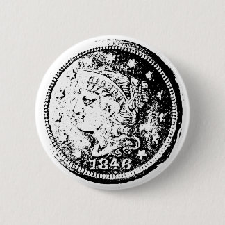 Chapa Redonda De 5 Cm Señal de alfileres de monedas, regalo de numismáti
