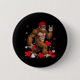 Chapa Redonda De 5 Cm Señal de amor y paz Retro Heat Bigfoot Sasquatch H
