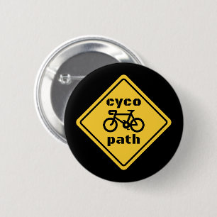 Chapa Redonda De 5 Cm Señal de carretera divertida para Cycopath para am