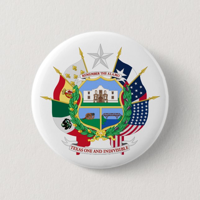 Chapa Redonda De 5 Cm Señal de Texas (Anverso)