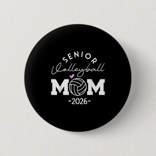 Chapa Redonda De 5 Cm Senior 2026 Cl De 2026 Senior Mom Volleyball Gradu