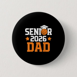 Chapa Redonda De 5 Cm Senior 2026 Dad Basketball Lover Porud Father Grad