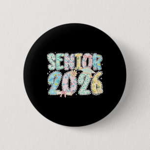 Chapa Redonda De 5 Cm Senior 2026 Encaje Coqueta Floral Pastel Graduació