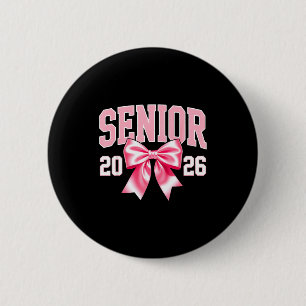 Chapa Redonda De 5 Cm Senior 2026 lazo rosa lindo femenino graduación cl
