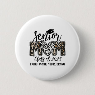 Chapa Redonda De 5 Cm Senior Mom Cl De 2025 Senior Mama 2025 Leopard Gra