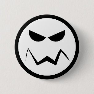 Chapa Redonda De 5 Cm Señor malo Face Button