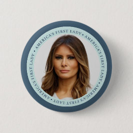 Chapa Redonda De 5 Cm Señora Button del TRIUNFO de Melania primera