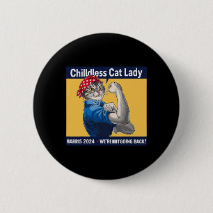 Chapa Redonda De 5 Cm Señora de gatos sin hijos no vamos a regresar Kama