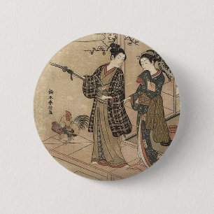 Chapa Redonda De 5 Cm Señora japonesa Woman Maiko del geisha de la