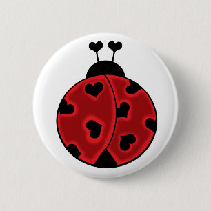 Chapa Redonda De 5 Cm Señora Love Bug Button