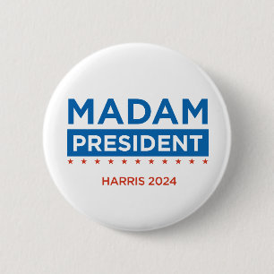 Chapa Redonda De 5 Cm Señora Presidenta Harris 2024