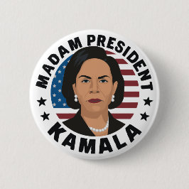 Chapa Redonda De 5 Cm Señora Presidenta Kamala Harris