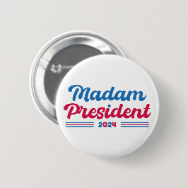 Chapa Redonda De 5 Cm Señora Presidenta, Kamala Harris, elección tipográ