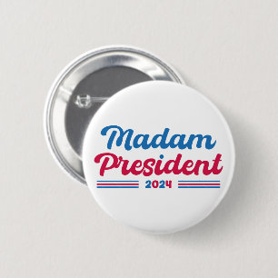 Chapa Redonda De 5 Cm Señora Presidenta, Kamala Harris, elección tipográ