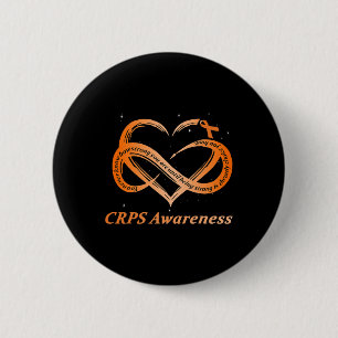 Chapa Redonda De 5 Cm Sensibilización Crps Dolor Crónico Naranja Cinta R