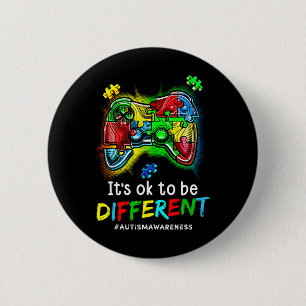 Chapa Redonda De 5 Cm Sensibilización Hombres Niños Niños Autismo Juego