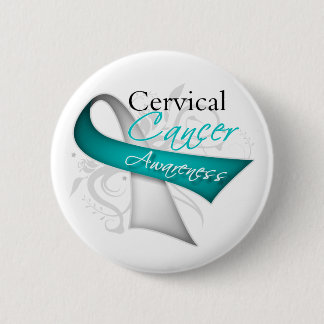 Chapa Redonda De 5 Cm Sensibilización sobre el cáncer cervical de cinta
