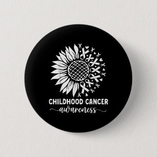 Chapa Redonda De 5 Cm Sensibilización sobre el cáncer infantil Sunflower
