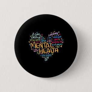 Chapa Redonda De 5 Cm Sensibilización sobre la salud mental Depresión Co