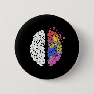 Chapa Redonda De 5 Cm Sensibilización sobre la salud mental en el cerebr