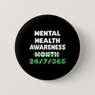 Chapa Redonda De 5 Cm Sensibilización sobre la salud mental para la prev
