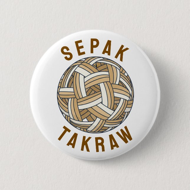 Chapa Redonda De 5 Cm Sepak Takraw Woven Ball (Anverso)