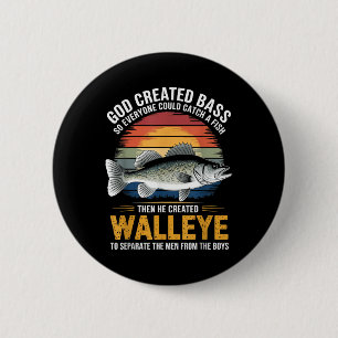 Chapa Redonda De 5 Cm Separar Hombres De Muchachos Pescado Pescador De P