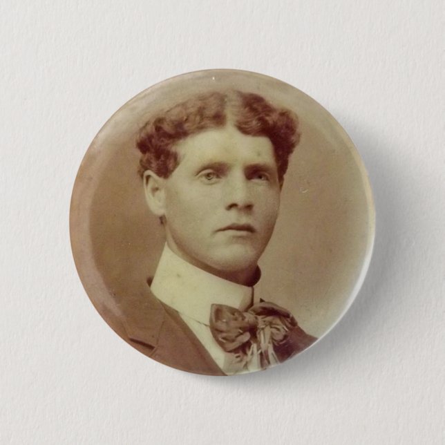 Chapa Redonda De 5 Cm sepia victoriana guapo (Anverso)