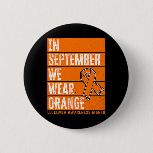 Chapa Redonda De 5 Cm Septiembre Usamos Conciencia Sobre Leucemia Naranj