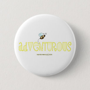 Chapa Redonda De 5 Cm Ser aventurero - Una palabra positiva
