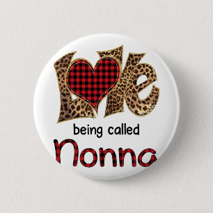 Chapa Redonda De 5 Cm Ser llamada Nonna Leopard Heart Happy Mothers Day