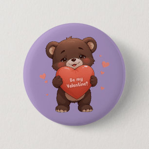 Chapa Redonda De 5 Cm ¿Ser mi Valentine?