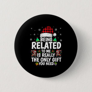 Chapa Redonda De 5 Cm Ser Pariente Mío Divertida Navidad Familia Xmas Pa