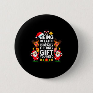 Chapa Redonda De 5 Cm Ser Pariente Mío Divertida Navidad Familia Xmas Pi