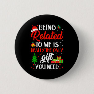 Chapa Redonda De 5 Cm Ser Pariente Mío Divertido Navidad Familia Xmas Pi