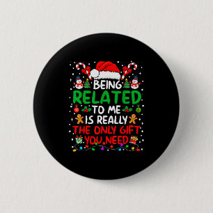Chapa Redonda De 5 Cm Ser Pariente Mío Divertido Navidad Familia Xmas Pi