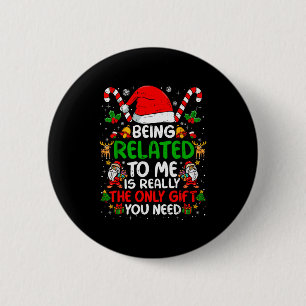 Chapa Redonda De 5 Cm Ser Pariente Mío Divertido Navidad Familia Xmas Pi