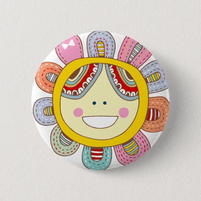 Chapa Redonda De 5 Cm Ser tan feliz (Anverso)