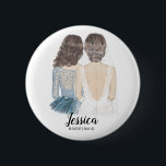 Chapa Redonda De 5 Cm ¿Serás Mi Insignia De Propuesta De La Novia?<br><div class="desc">¿Serás mi tarjeta de propuesta de la dama de honor simple y clásico? Insignia que incluye a una novia y una dama de honor. Personalizar el nombre y la función a su preferencia.</div>