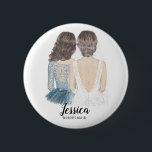 Chapa Redonda De 5 Cm ¿Serás Mi Insignia De Propuesta De La Novia?<br><div class="desc">¿Serás mi tarjeta de propuesta de la dama de honor simple y clásico? Insignia que incluye a una novia y una dama de honor. Personalizar el nombre y la función a su preferencia.</div>