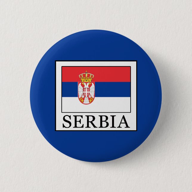 Chapa Redonda De 5 Cm Serbia (Anverso)