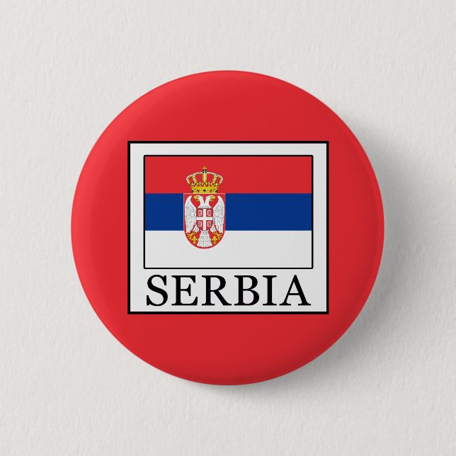 Chapa Redonda De 5 Cm Serbia (Anverso)