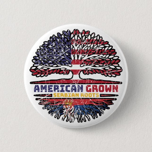 Chapa Redonda De 5 Cm Serbia Estados Unidos Estados Unidos Estados Unido (Anverso)