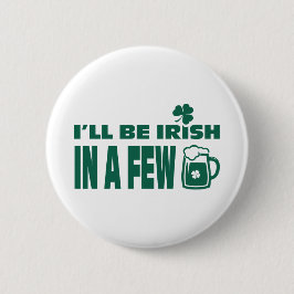 Chapa Redonda De 5 Cm Seré irlandés con unas cervezas. St. Patrick's
