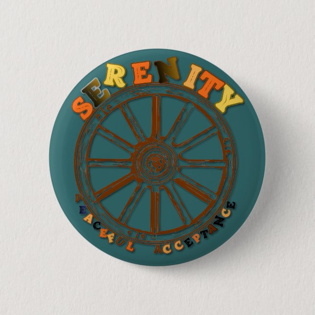 CHAPA REDONDA DE 5 CM SERENITY - PEACEFUL ACCEPTANCE (Anverso)
